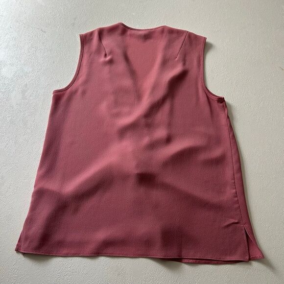 Topshop Pink Twist Front Sleeveless Blouse | Size 4 | Elegant Workwear Tank - Picture 2 of 5